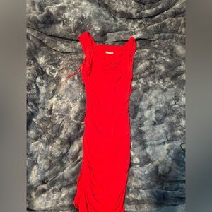 Red dress body hugging